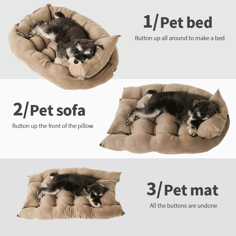 3-in-1 Cozy Multifunction Dog Bed