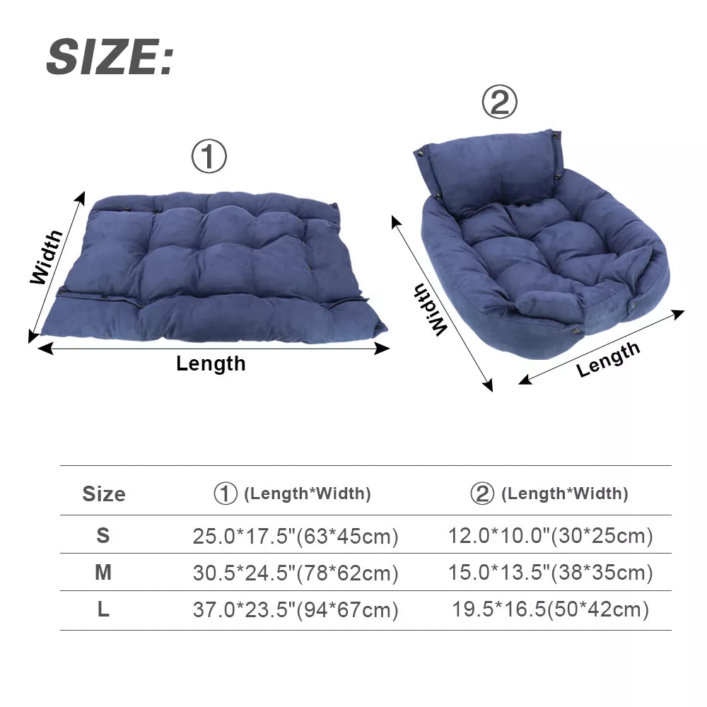 3-in-1 Cozy Multifunction Dog Bed