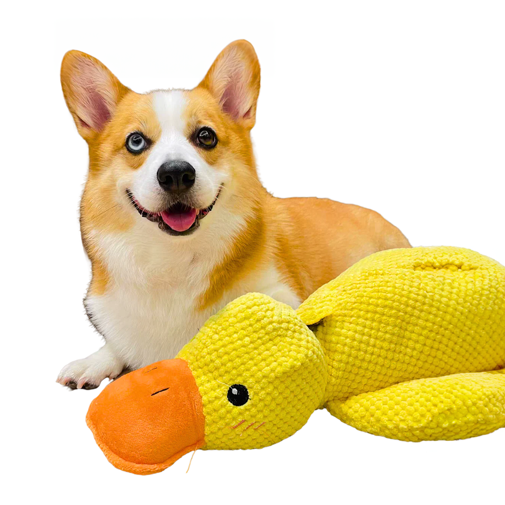 Calming Durable Duck Dog Toy, Heavy Chewing & Bite Resistant Toy