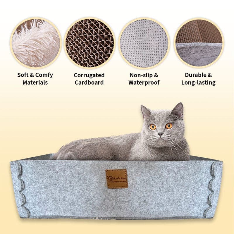 2-in-1 Cat Scratcher and Bed