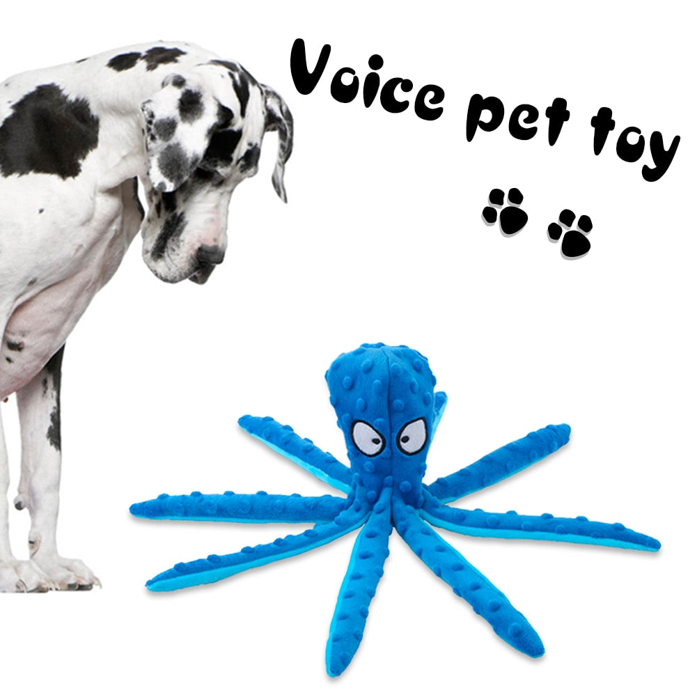 Octopus Plush Squeaky Dog Toy