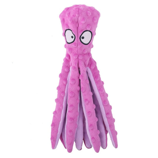 Octopus Plush Squeaky Dog Toy