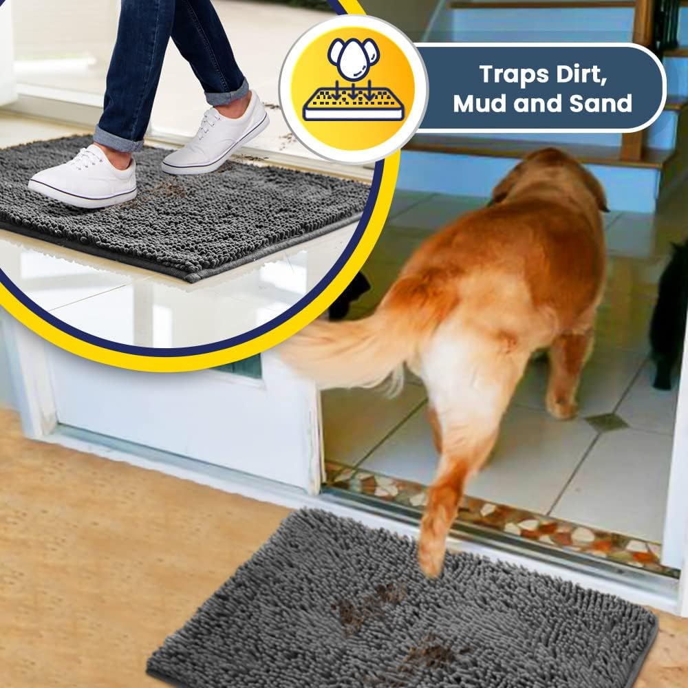 Pet Muddy Paw Doormat Quick Dry Non-Slip Mud Mat