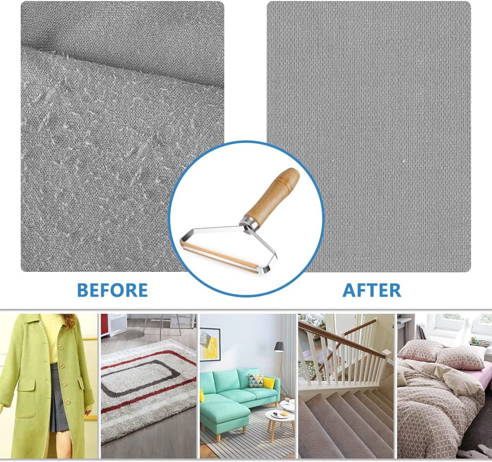 before after result of Instant pet hair remover