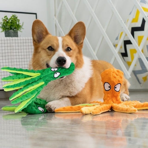Octopus Plush Squeaky Dog Toy