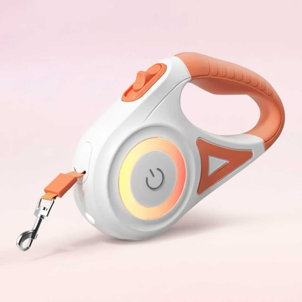 Automatic LED Retractable Dog Leash with Flashlight