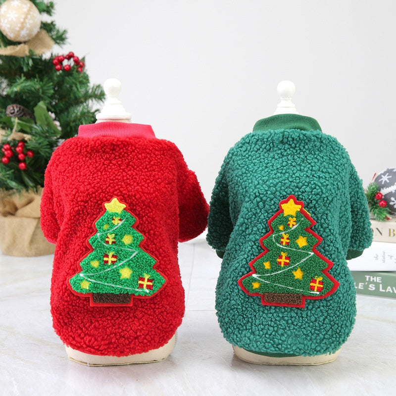 Holiday Dog Sweater - Warm Fleece Christmas Outfit