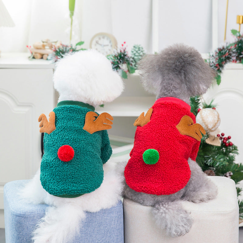 Holiday Dog Sweater - Warm Fleece Christmas Outfit