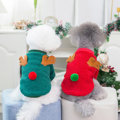 Holiday Dog Sweater - Warm Fleece Christmas Outfit