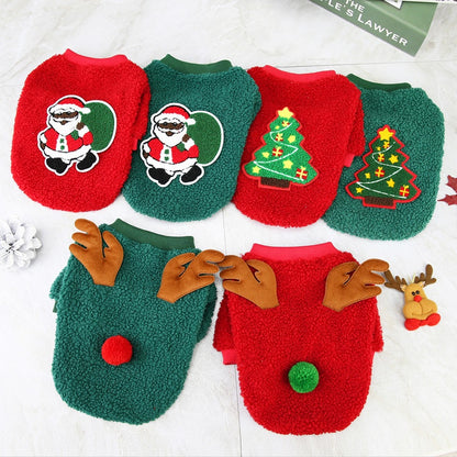 Holiday Dog Sweater - Warm Fleece Christmas Outfit