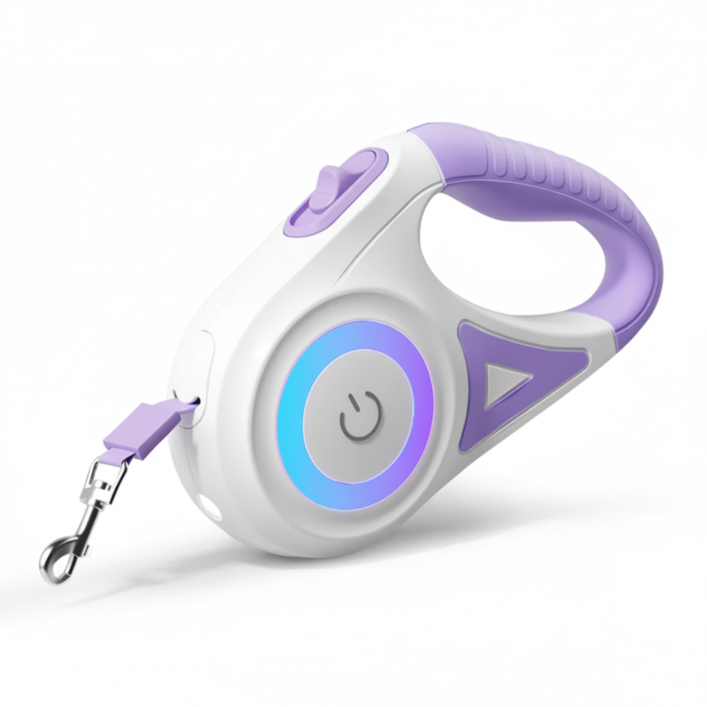 Automatic LED Retractable Dog Leash with Flashlight