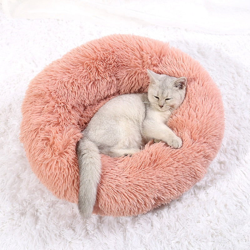 The Original Calming Cat Bed L 60cm Rose Anti Anxiety Cat Bed Orthopedic Stress Relief Cat Bed DogPillow PupsDream