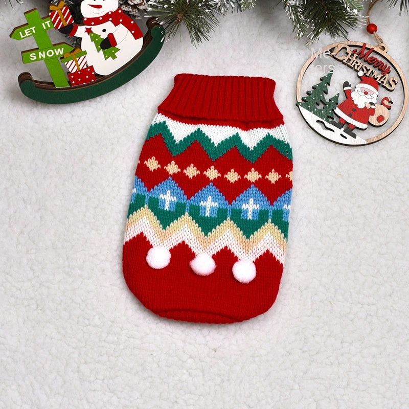 Christmas Knit Dog Sweater | Warm Winter Pet Clothes