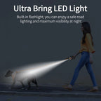 Automatic LED Retractable Dog Leash with Flashlight