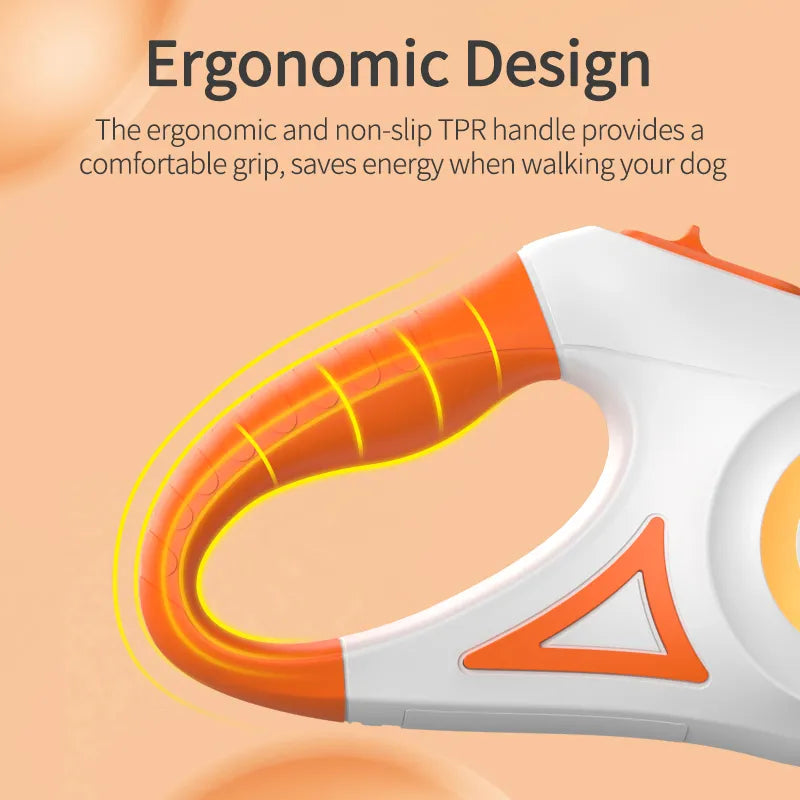 Automatic LED Retractable Dog Leash with Flashlight