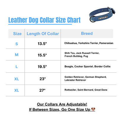 Personalized Leather Dog Collar