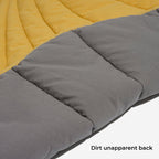 zoom picture of  gray and  orange leaf shape blanket
