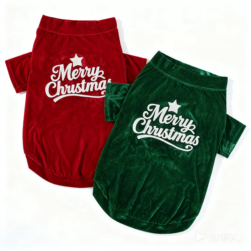 Dog Christmas Pajamas - Soft & Stretchy Holiday Pet Outfit for Winter and Fall