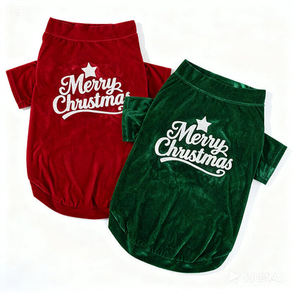 Dog Christmas Pajamas - Soft & Stretchy Holiday Pet Outfit for Winter and Fall