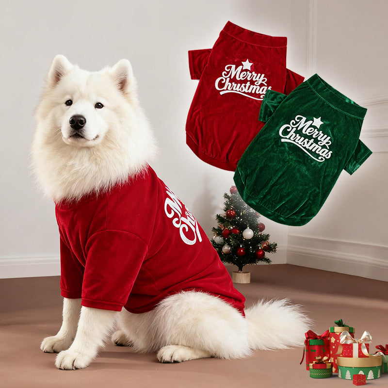 Dog Christmas Pajamas - Soft & Stretchy Holiday Pet Outfit for Winter and Fall