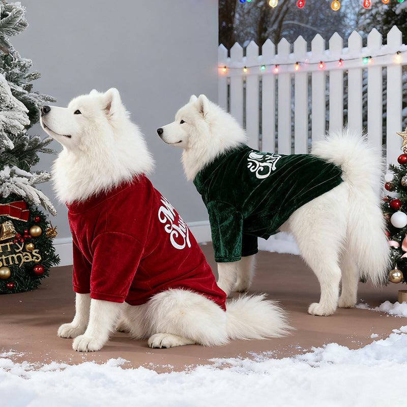 Dog Christmas Pajamas - Soft & Stretchy Holiday Pet Outfit for Winter and Fall
