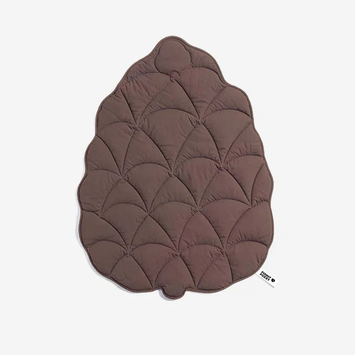 gray color leaf shape blanket 