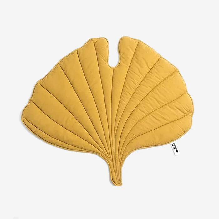 yellow color leaf shape blanket 