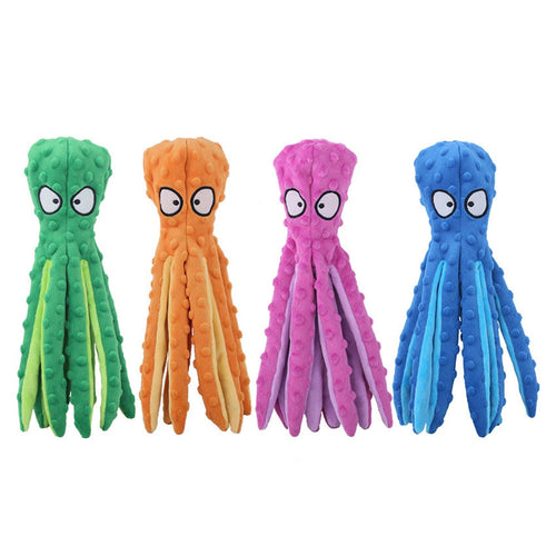 Octopus Plush Squeaky Dog Toy