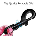 reflective dog leashes with top quality rotatable clip.