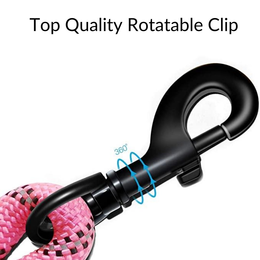 reflective dog leashes with top quality rotatable clip.