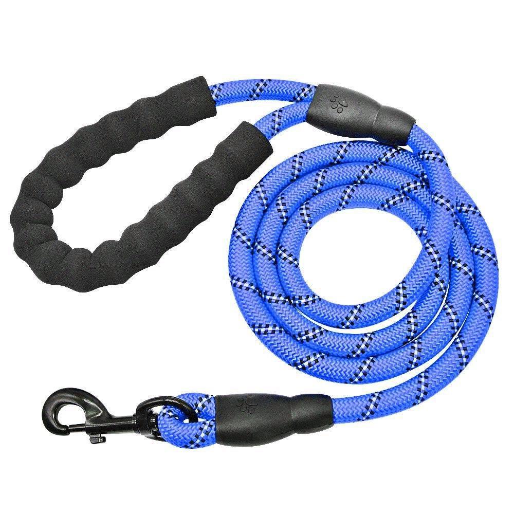 blue reflective dog leashes 